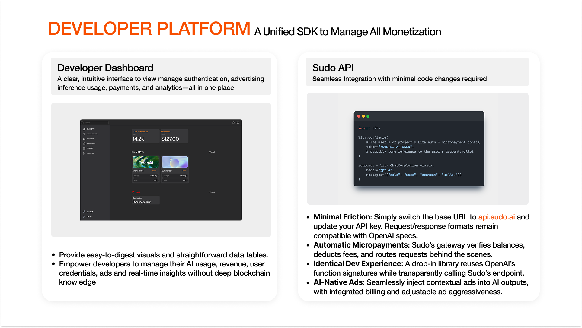 DEVELOPER PLATFORM - A Unified SDK to Manage All Monetization